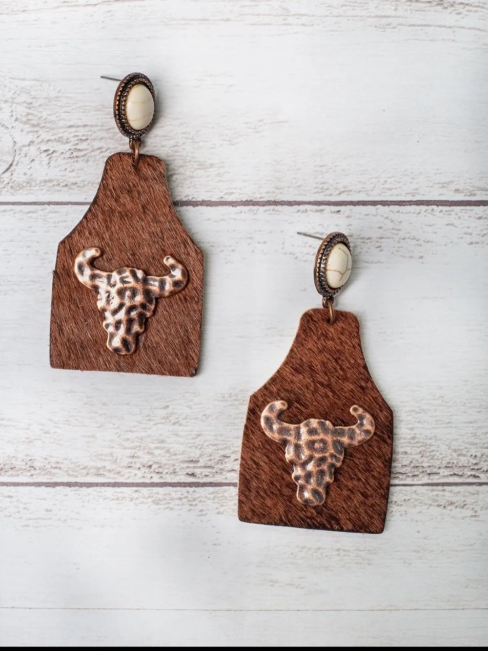 Western Bull Head Earrings